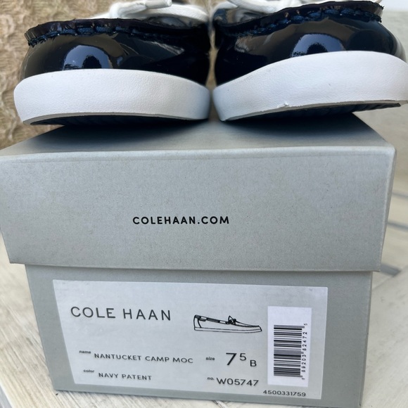 NEW Cole Haan Moccasin - Navy Blue and White - Picture 3 of 3